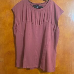 WHBM White House Black Market Peplum Seamed Blouse Size XL